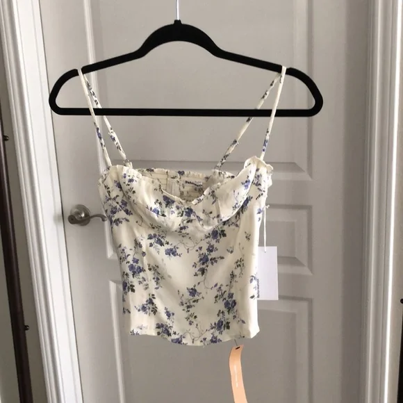NWT Reformation Finch Top in Madeline sz 0 - Picture 2 of 4